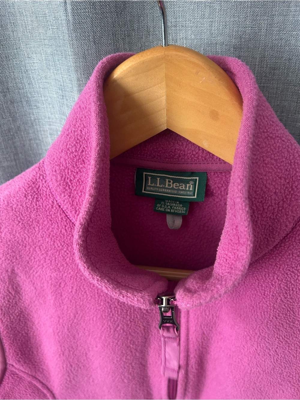 L.L. Bean Bright Pink Fleece Zip Vest - Picture 10 of 11